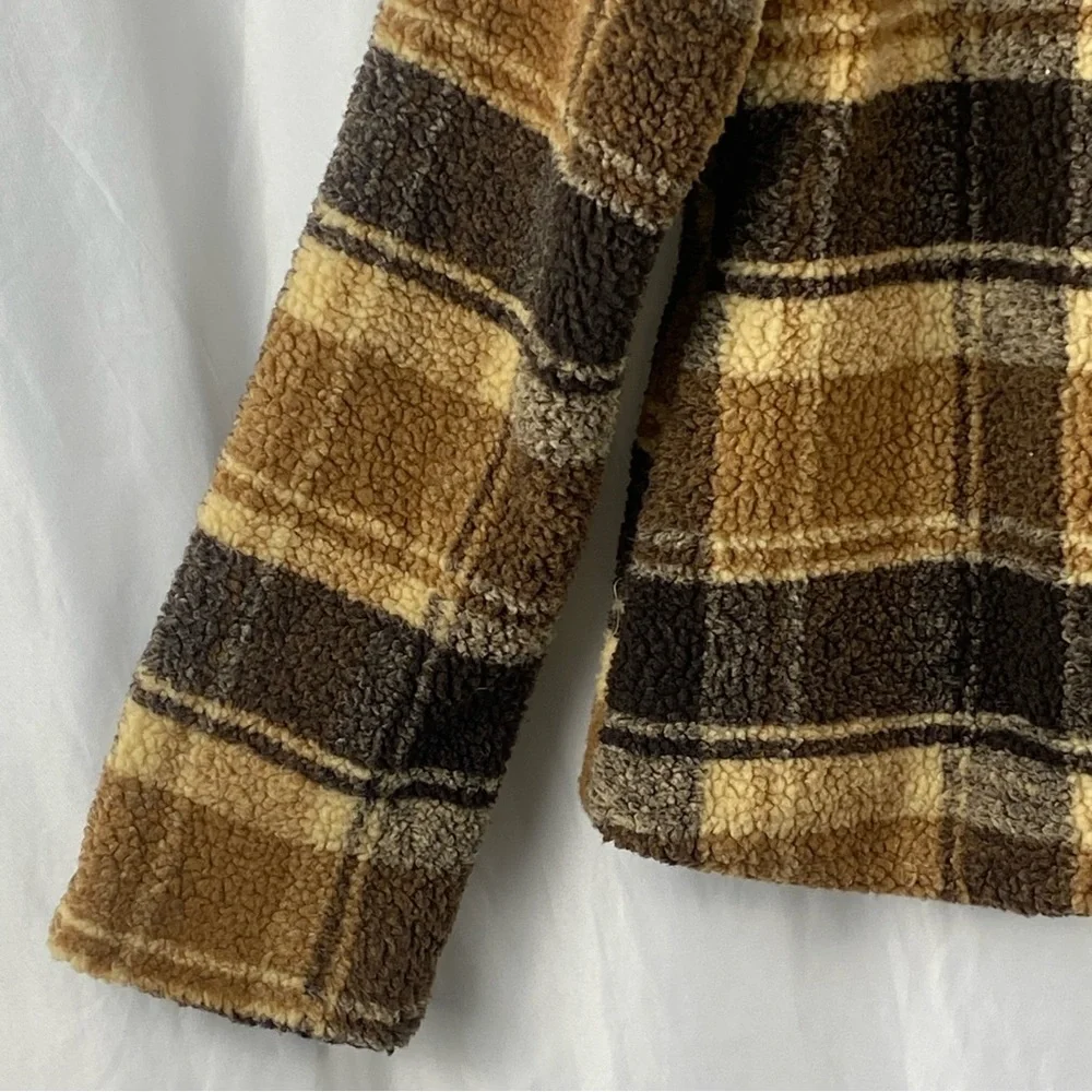 Have Women’s Plaid Teddy Jacket Size Large - Picture 4 of 16